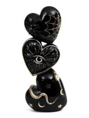 EERIE CHARM 18in Stacked Tarot Heart Decor-NIB
